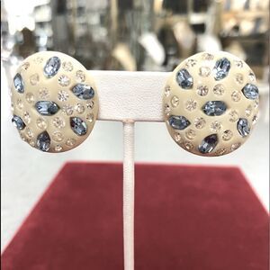 Vintage Signed Weiss Lucite clip-on Earrings